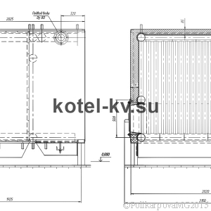 Чертеж котла 600 кВт