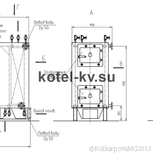 Чертеж котла на дровах 150 кВт