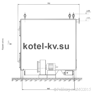 Чертеж котла на дровах 300 кВт