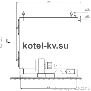 Чертеж котла на дровах 400 кВт