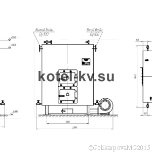 Чертеж котла на дровах 600 кВт