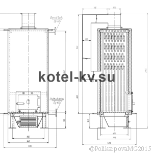 Чертеж угольного котла 200 кВт