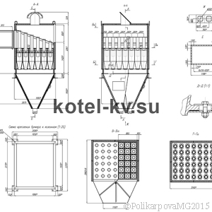 Чертеж циклона БЦ 2-6х(4+3)