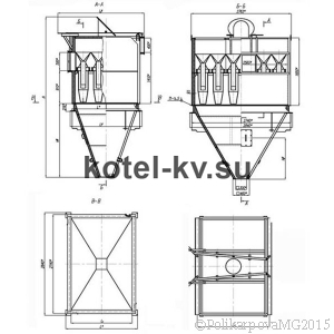 Чертеж циклона БЦ 259-(3x2)
