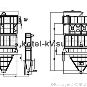 Чертеж циклона БЦ Р-512-2-(6x5)