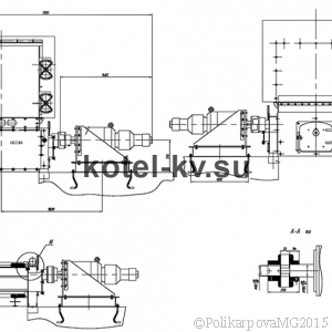 Чертеж топки ТЛПХ 1,1х4,25 вид 2