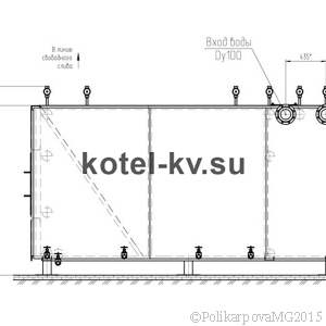 Чертеж газового котла 1,1 МВт