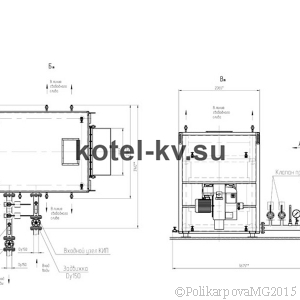 Чертеж газового котла 1,4 МВт