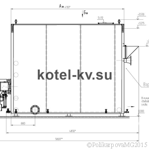 Чертеж газового котла 4 МВт