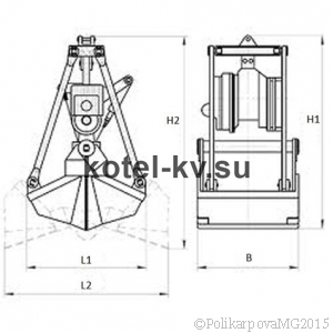 Чертеж грейфера моторного