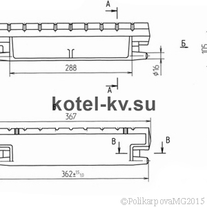 Чертеж колосника Т 220.13.001
